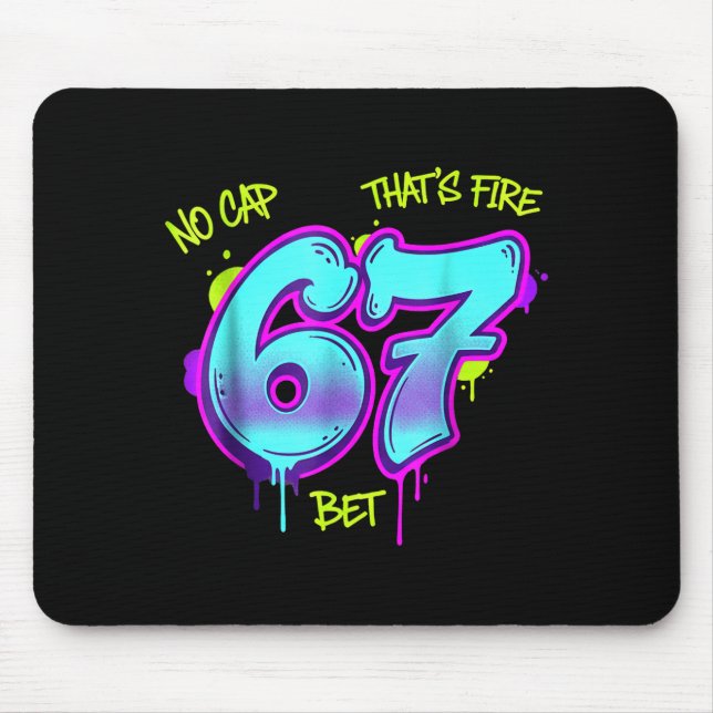 Christmas 67 Meme Design Funny Six Seven Hands 6 7 Mousepad (Vorne)