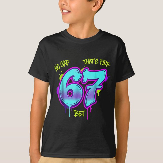 Christmas 67 Meme Design Funny Six Seven Hands 6 7 T-Shirt (Vorderseite)