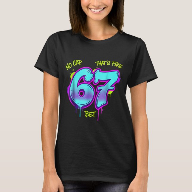 Christmas 67 Meme Design Funny Six Seven Hands 6 7 T-Shirt (Vorderseite)