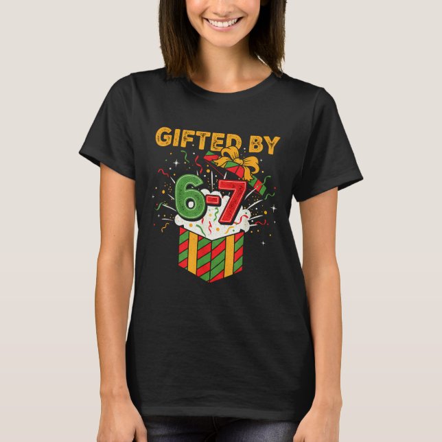 Christmas 67 Meme Design Funny Six Seven Hands 6 7 T-Shirt (Vorderseite)