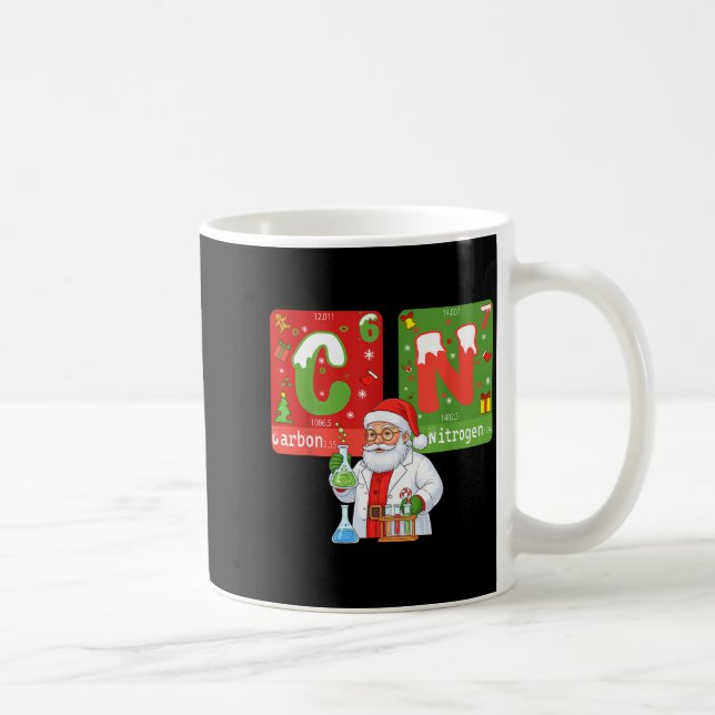 Christmas 67 Meme Science Chemistry Humor Periodic Kaffeetasse (Rechts)