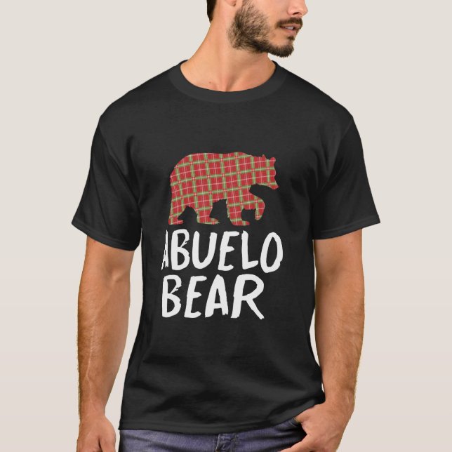 Christmas Abuelo Bär Red Buffalo Kariert Xmas Fali T-Shirt (Vorderseite)