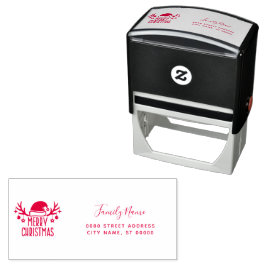 Christmas Address Self-inking Stamp Permastempel