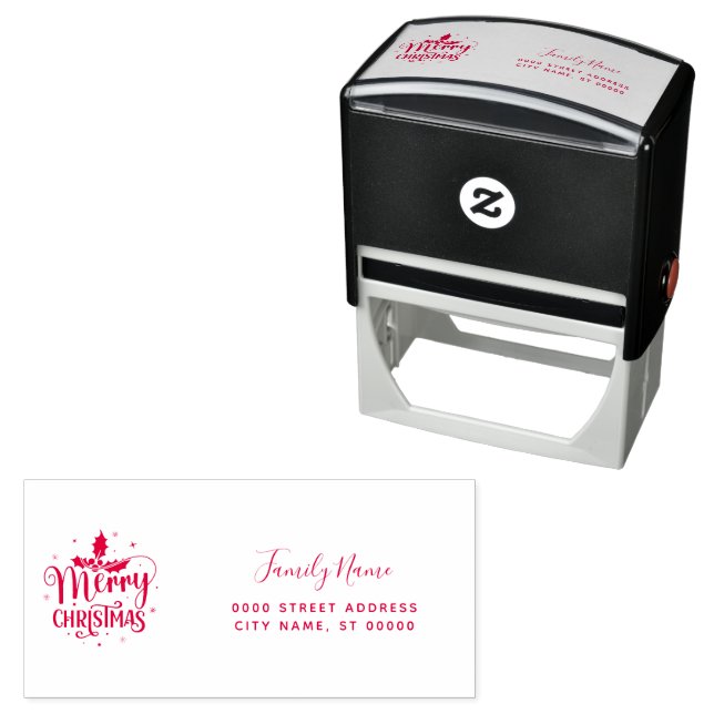 Christmas Address Self-inking Stamp Permastempel (Beispiel)