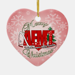 CHRISTMAS AEMT Advanced Emergency Medical Tech Keramikornament