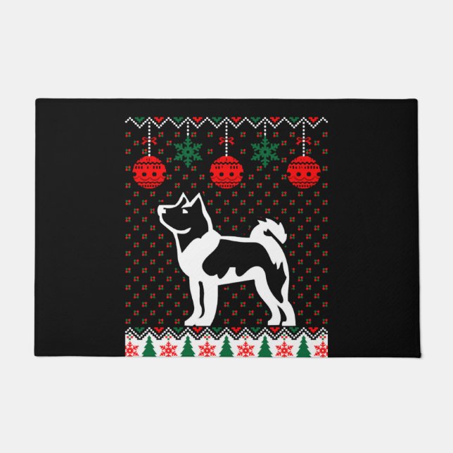 Christmas Akita Dog Fußmatte (Vorderseite)