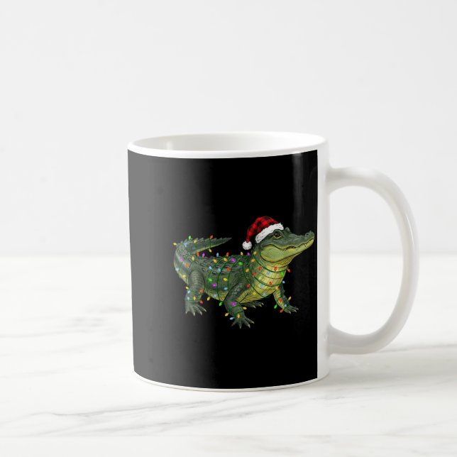 Christmas Alligator Holiday Reptile Funny Festive  Kaffeetasse (Rechts)