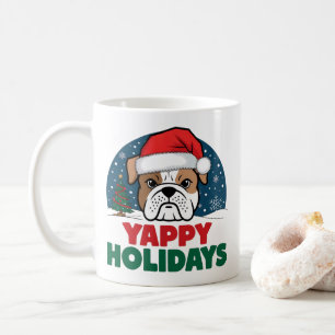 Christmas American Bulldog Yappy Holidays Funny Kaffeetasse