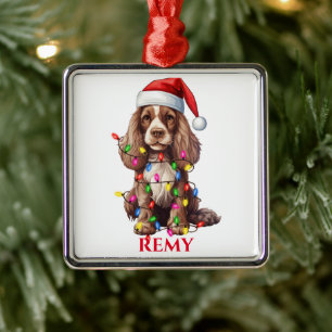 CHRISTMAS AMERICAN COCKER SPANIEL DOG ORNAMENT AUS METALL