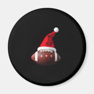 Christmas American Football Ball Weihnachtsmannmüt Magnet