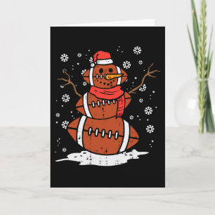 Christmas American Footbyll Snowman Xmas Sport Män Karte