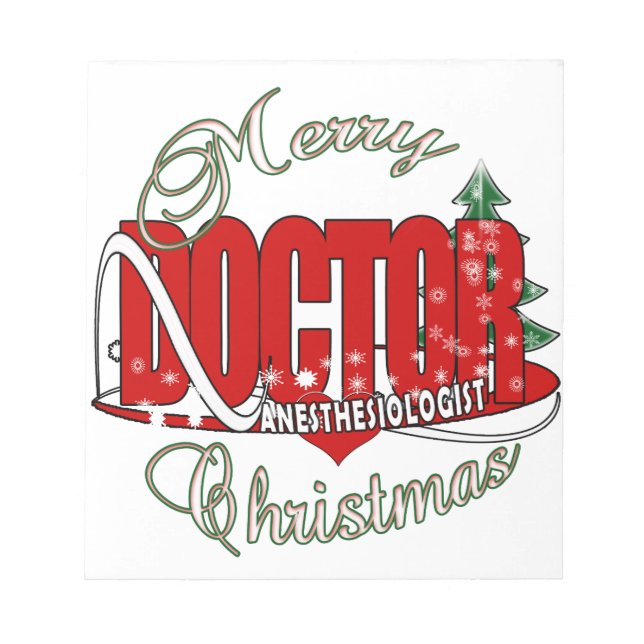 CHRISTMAS ANESTHESIOLOGIST NOTIZBLOCK (Vorderseite)