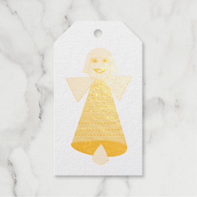 Christmas Angel Bell Custom Geschenkanhänger (Vorderseite)