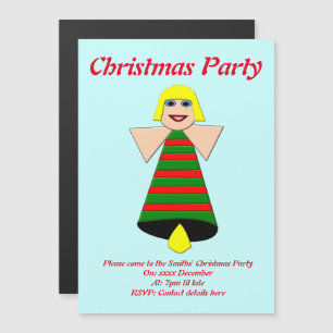Christmas Angel Bell Custom Party Einladung