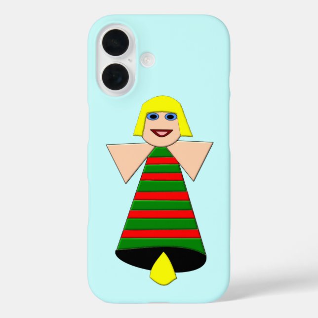 Christmas Angel Bell iPhone Case (Rückseite)