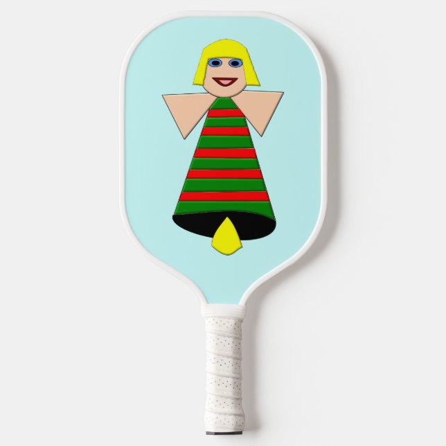 Christmas Angel Bell Pickleball Schläger (Vorderseite)