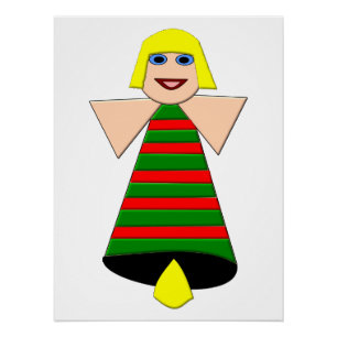 Christmas Angel Bell Poster