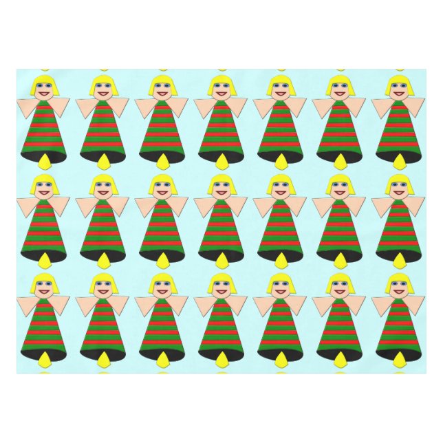 Christmas Angel Bell Tablecloth Tischdecke (Vorderseite (Horizontal))