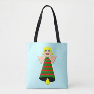 Christmas Angel Bell Tote Tag