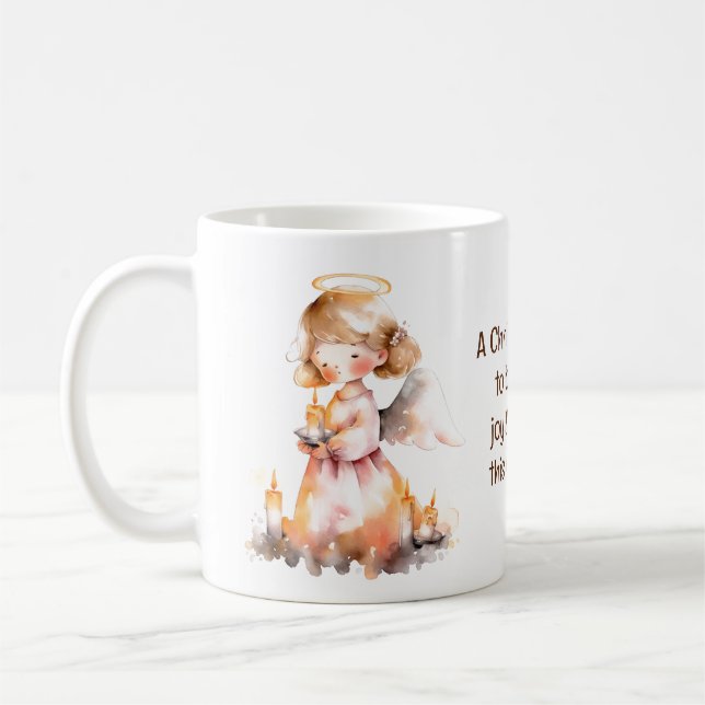 Christmas Angel Blessing Kaffeetasse (Links)