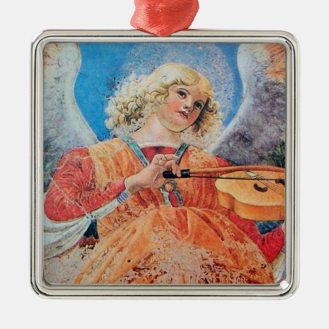 CHRISTMAS ANGEL Blue Sapphire Ornament Aus Metall (Vorne)