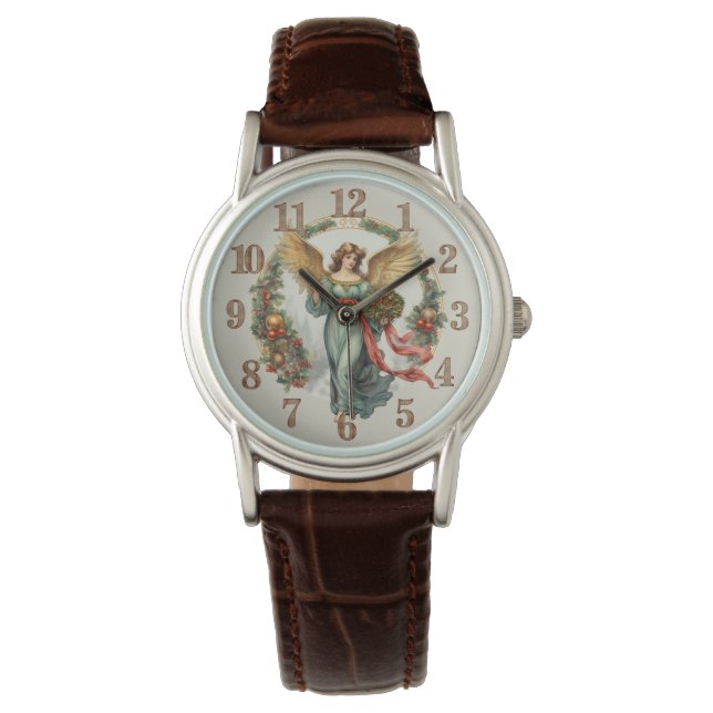 Christmas Angel Guardian Angel Watch Armbanduhr (Vorderseite)