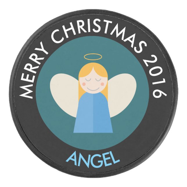 Christmas Angel Hockey Puck (Vorderseite)