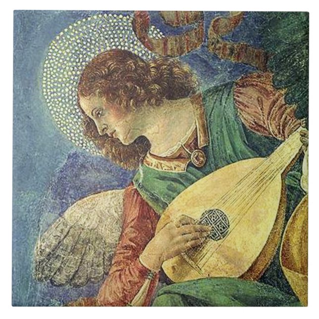 CHRISTMAS ANGEL MAKING MUSIC FLIESE (Vorderseite)