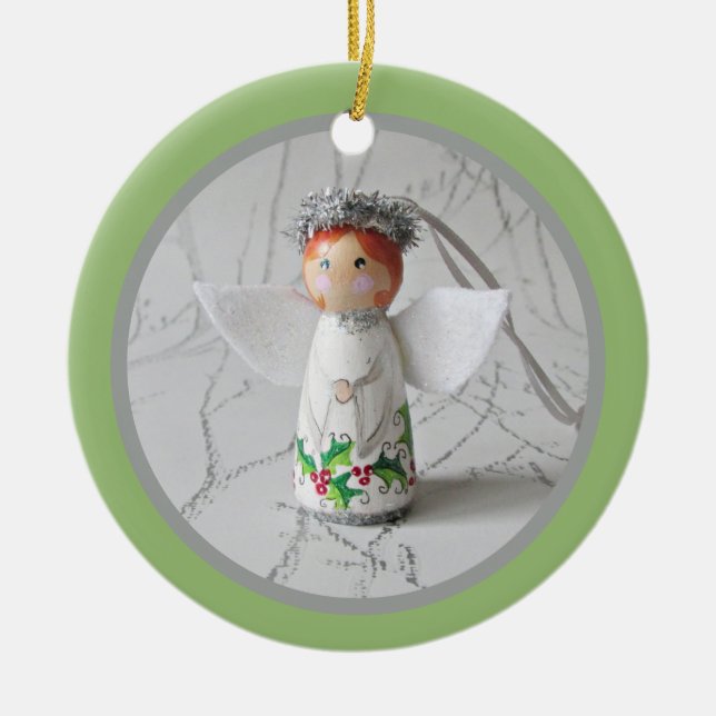 Christmas Angel Memorial Keramik Ornament (Vorne)