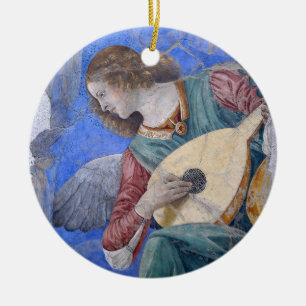 Christmas Angel Musician Melozzo da Forli Vatican Keramik Ornament