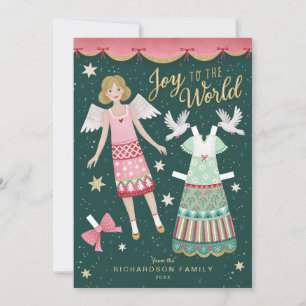 Christmas Angel Paper Doll Feiertagskarte