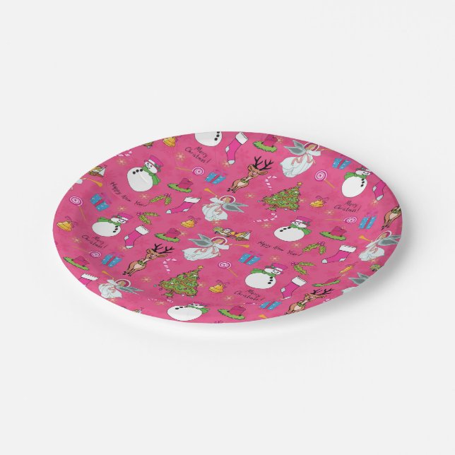 Christmas Angel Pappteller (Schrägansicht)