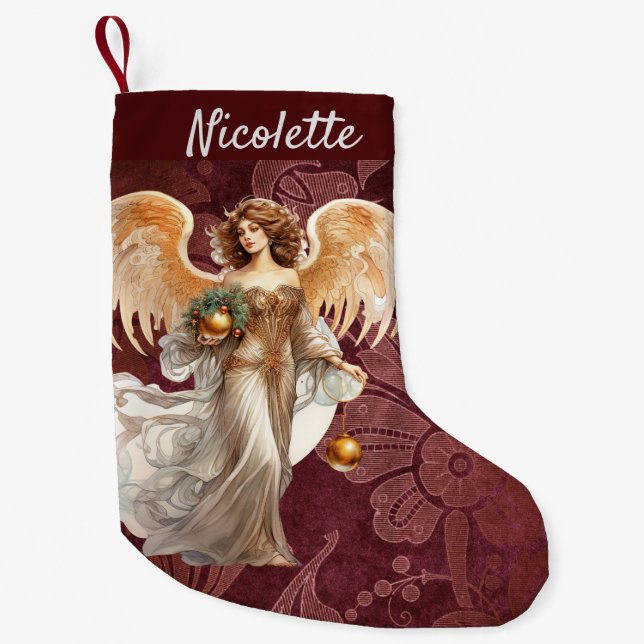 Christmas Angel Personalisiert Kleiner Weihnachtsstrumpf (Vorderseite)