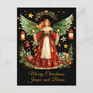 Christmas Angel personalized Holiday Postcard Feiertagspostkarte