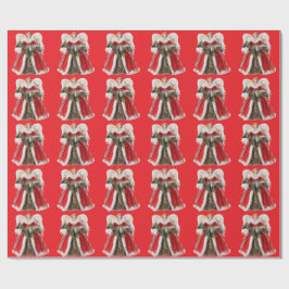Christmas Angel Red Wrapping Paper Geschenkpapier