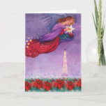 Christmas Angel Twinkling Eiffel Tower Feiertagskarte<br><div class="desc">Fröhliche Noel , communicate with exquisite art,  stunning art on the inside too,  share your love of paris with this twinkling eiffel tower nocturne,  something special to brighten up anyone's busy day,  personalize it with your heartfelt message,  original xmas angel painting & digital enhance skyline BY JUDITHCHENGART</div>