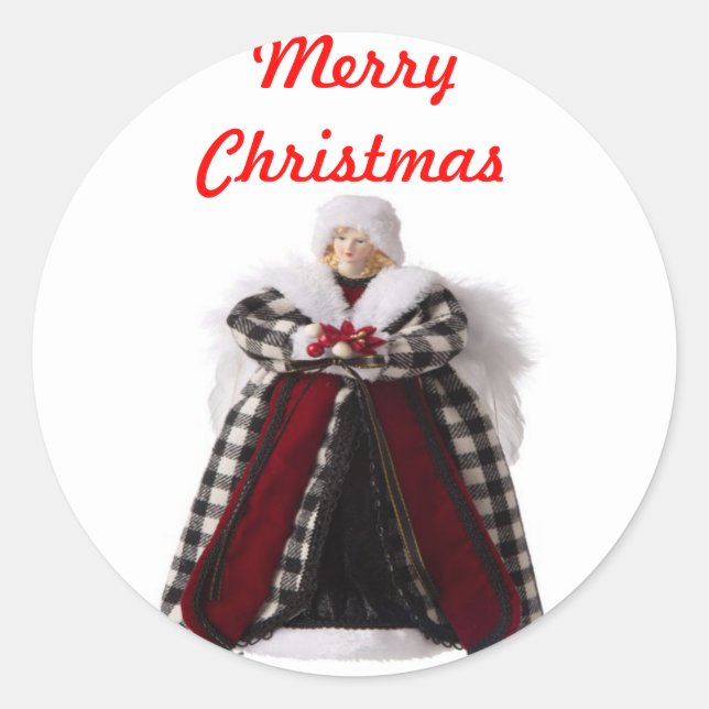 Christmas Angel Umschlag Aufkleber (Vorderseite)