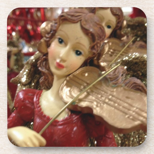CHRISTMAS ANGEL UND VIOLIN UNTERSETZER (Vorderseite)