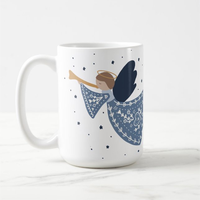 Christmas Angel Weltfrieden Holiday Heartfelt Kaffeetasse (Links)
