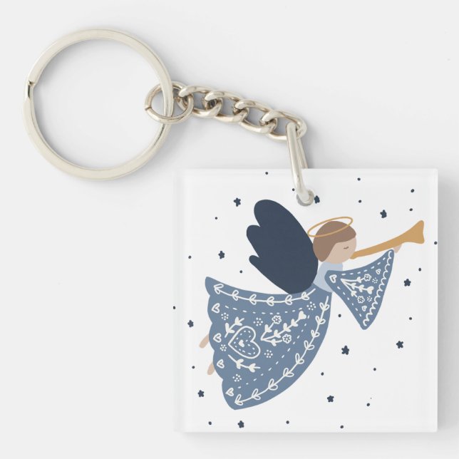 Christmas Angel Weltfrieden Holiday Heartfelt Schlüsselanhänger (Vorderseite)