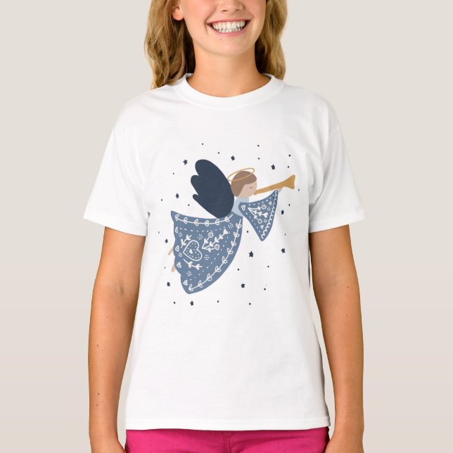 Christmas Angel Weltfrieden Holiday Heartfelt T-Shirt (Vorderseite)