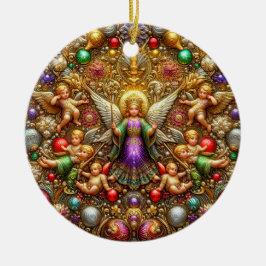 CHRISTMAS ~ Angels 19. Jahrhundert ~ Keramik Ornament