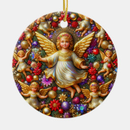 CHRISTMAS ~ Angels 19. Jahrhundert ~ Keramik Ornament