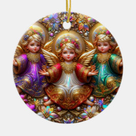 CHRISTMAS ~ Angels 19. Jahrhundert ~ Keramik Ornament