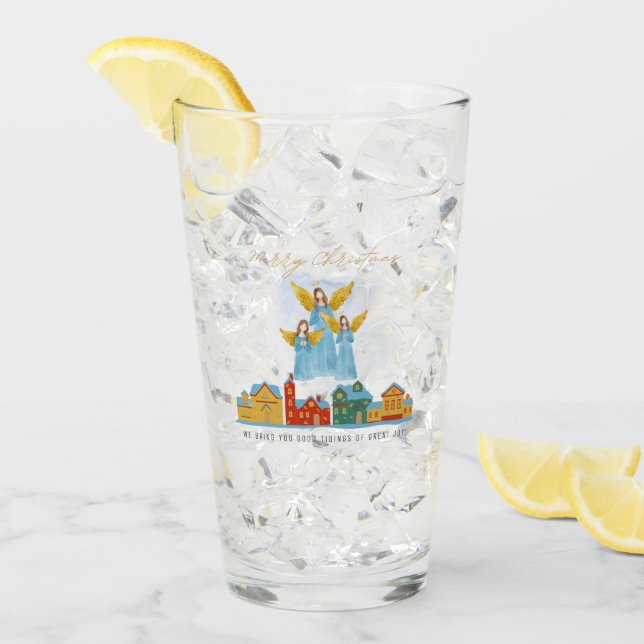 Christmas Angels Bring Joy and Tidings Home Decor! Glas (Vorderseite Ice)