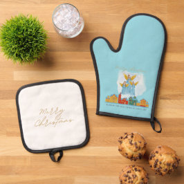 Christmas Angels Bring Joy and Tidings Home Decor! Ofenhandschuh & Topflappen-Set