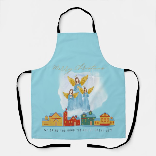 Christmas Angels Bring Joy and Tidings Home Decor! Schürze (Vorderseite)