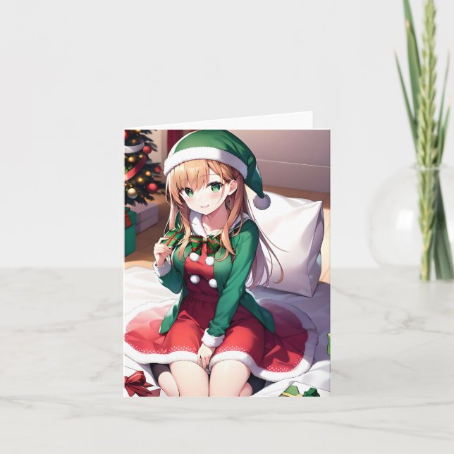 Christmas Anime N - AI Karte (Vorderseite)