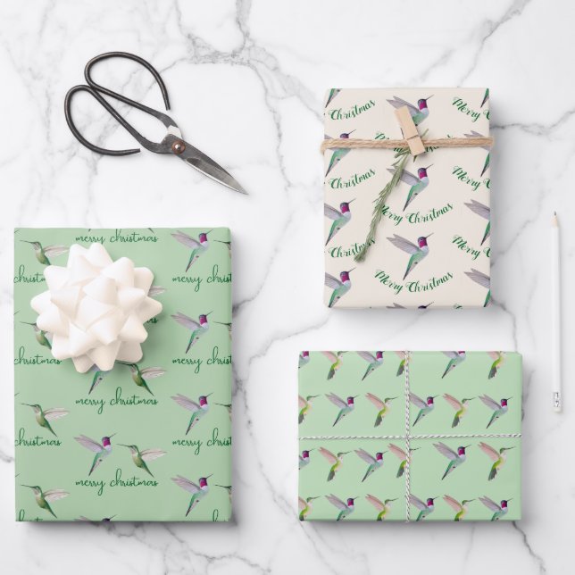 Christmas Anna'sHummingbird Geschenkpapier Set (Vorderseite)