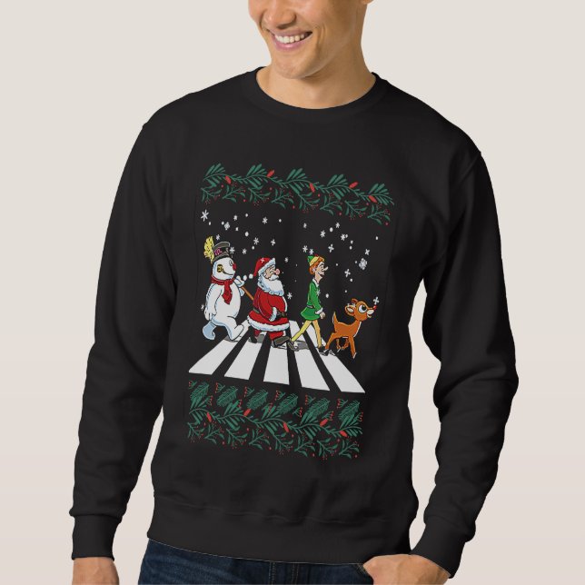 Christmas Arbey Road  Christmas Sweatshirt (Vorderseite)